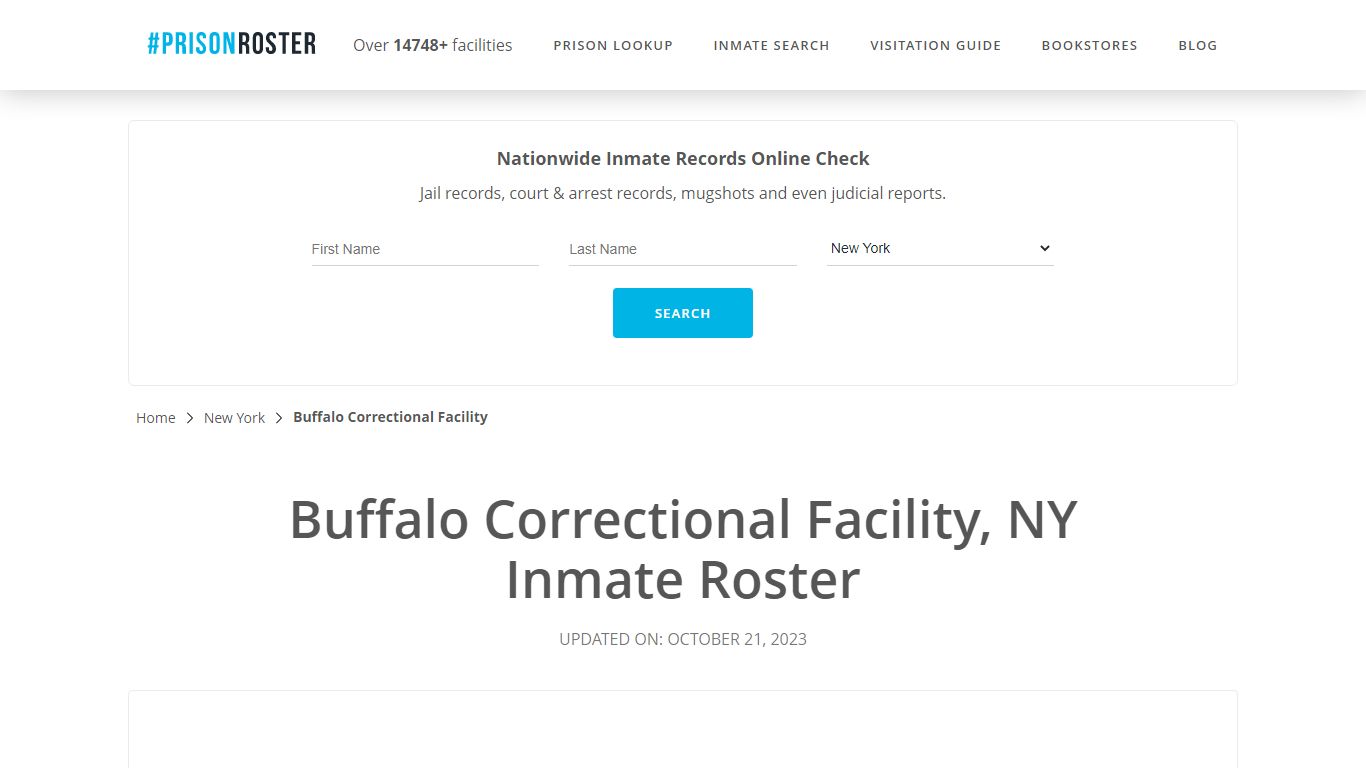 Buffalo Correctional Facility, NY Inmate Roster - Prisonroster